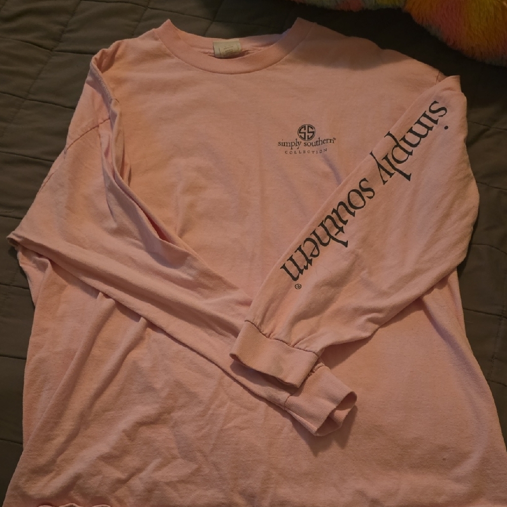Simply Southern Light Pink Graphic Long Sleeve